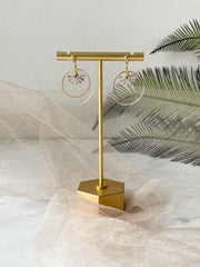 Acrylic Circles with Gold Charms
